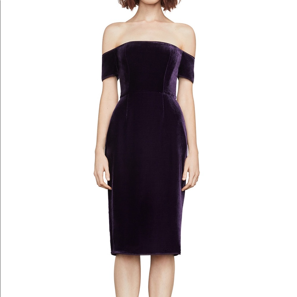 BCBGMaxAzria Karen Velvet Off-The-Shoulder Dress